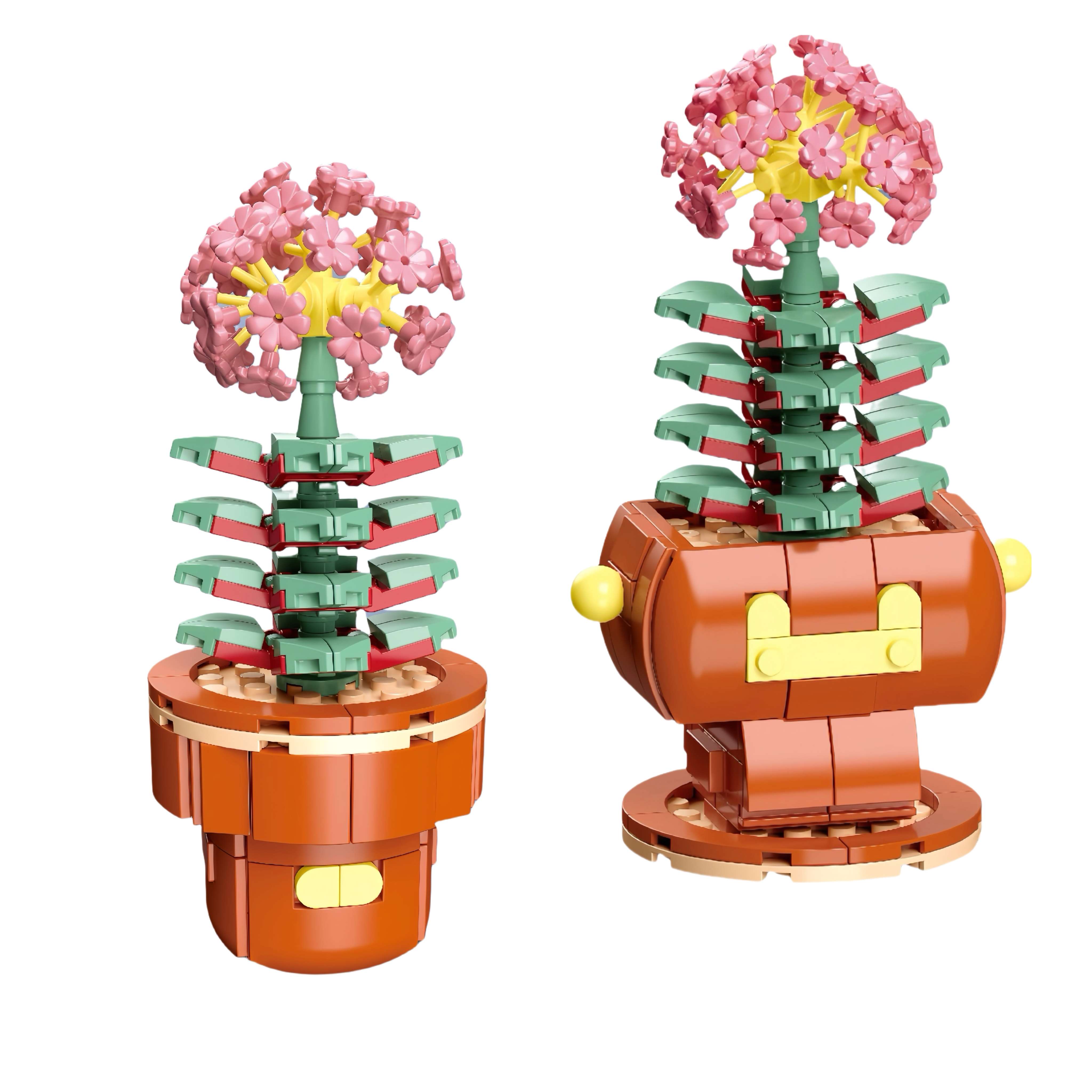 Конструктор Zuanma: Цветы в горшке, Lego-блоки