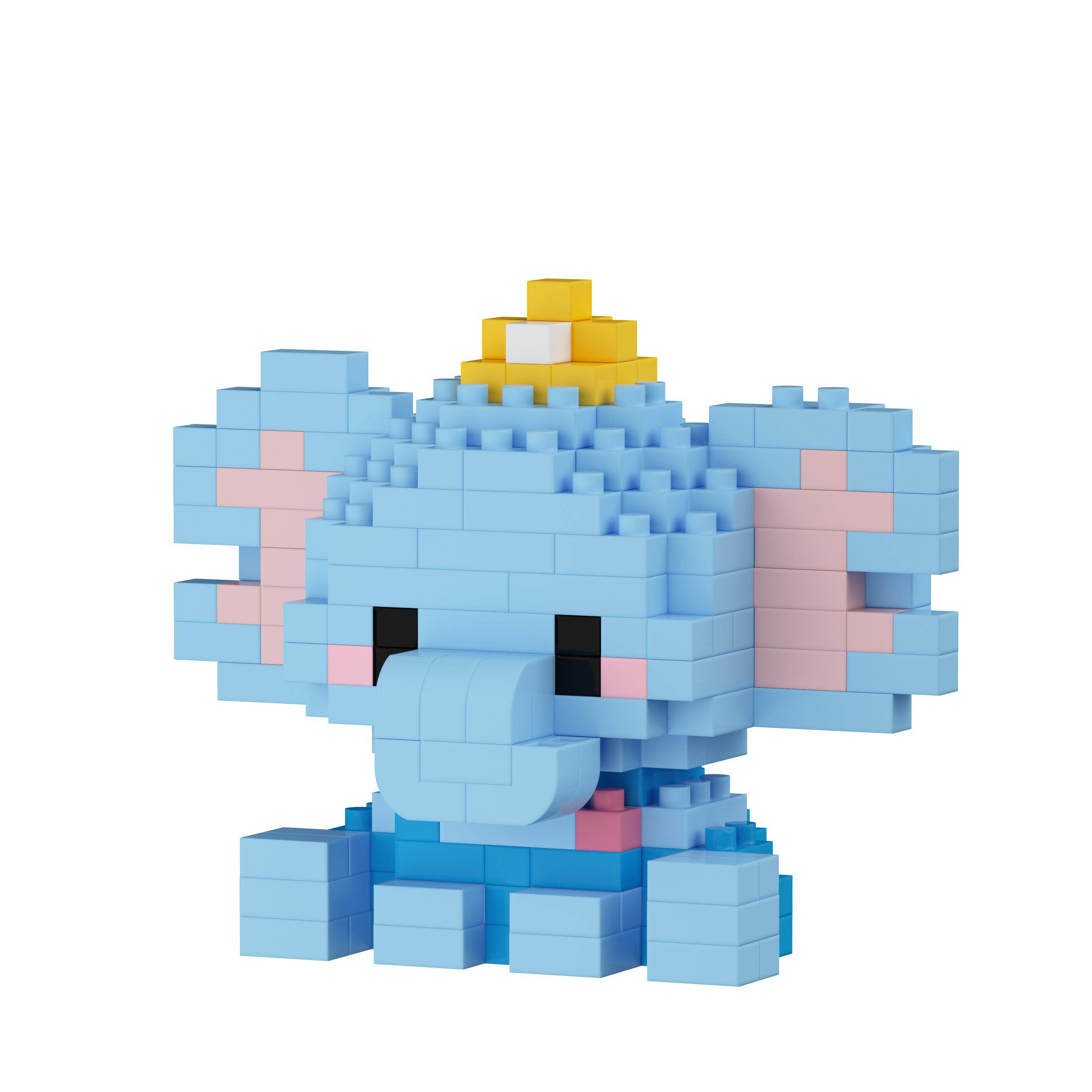 Конструктор-цветы Сладкий слоник, Lego-тип, 240 шт/кор