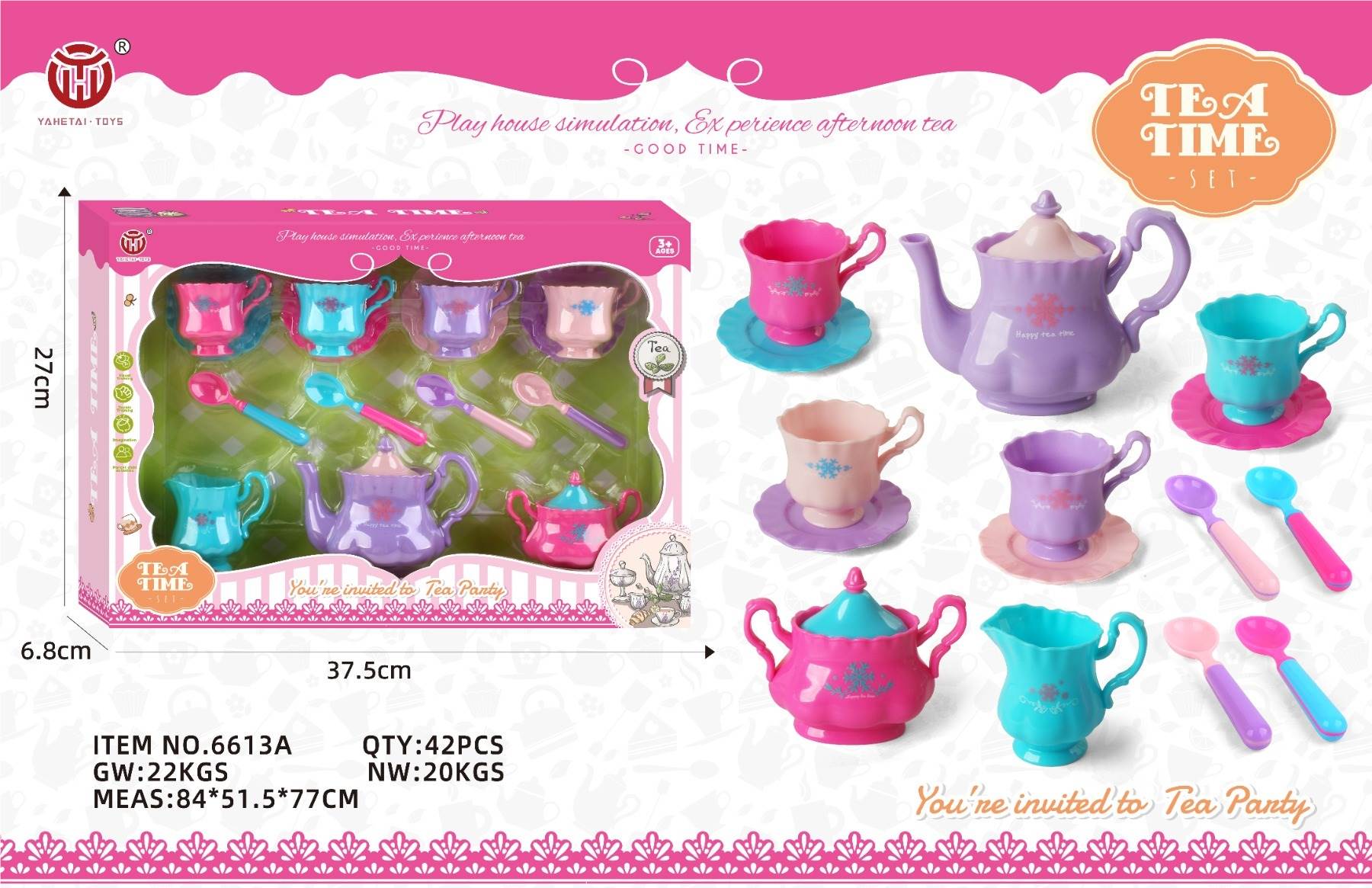 Игровой чайный сервиз A (15 предметов)