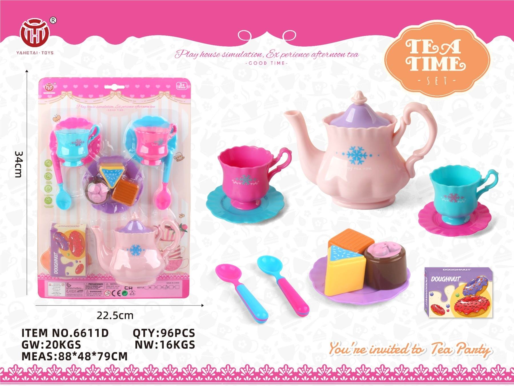 Игровой чайный сервиз D (12 предметов)