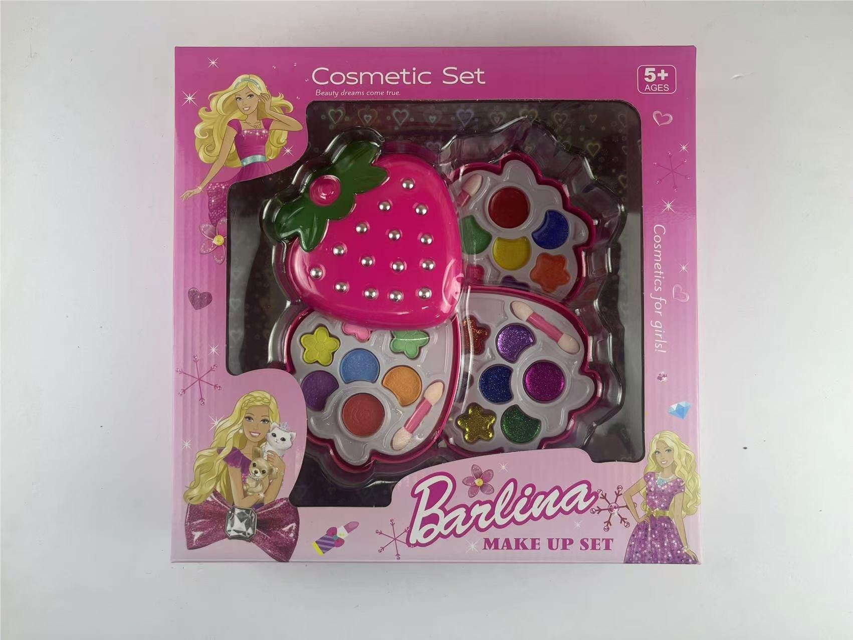 Детский набор косметики Barbie Strawberry, 3 яруса