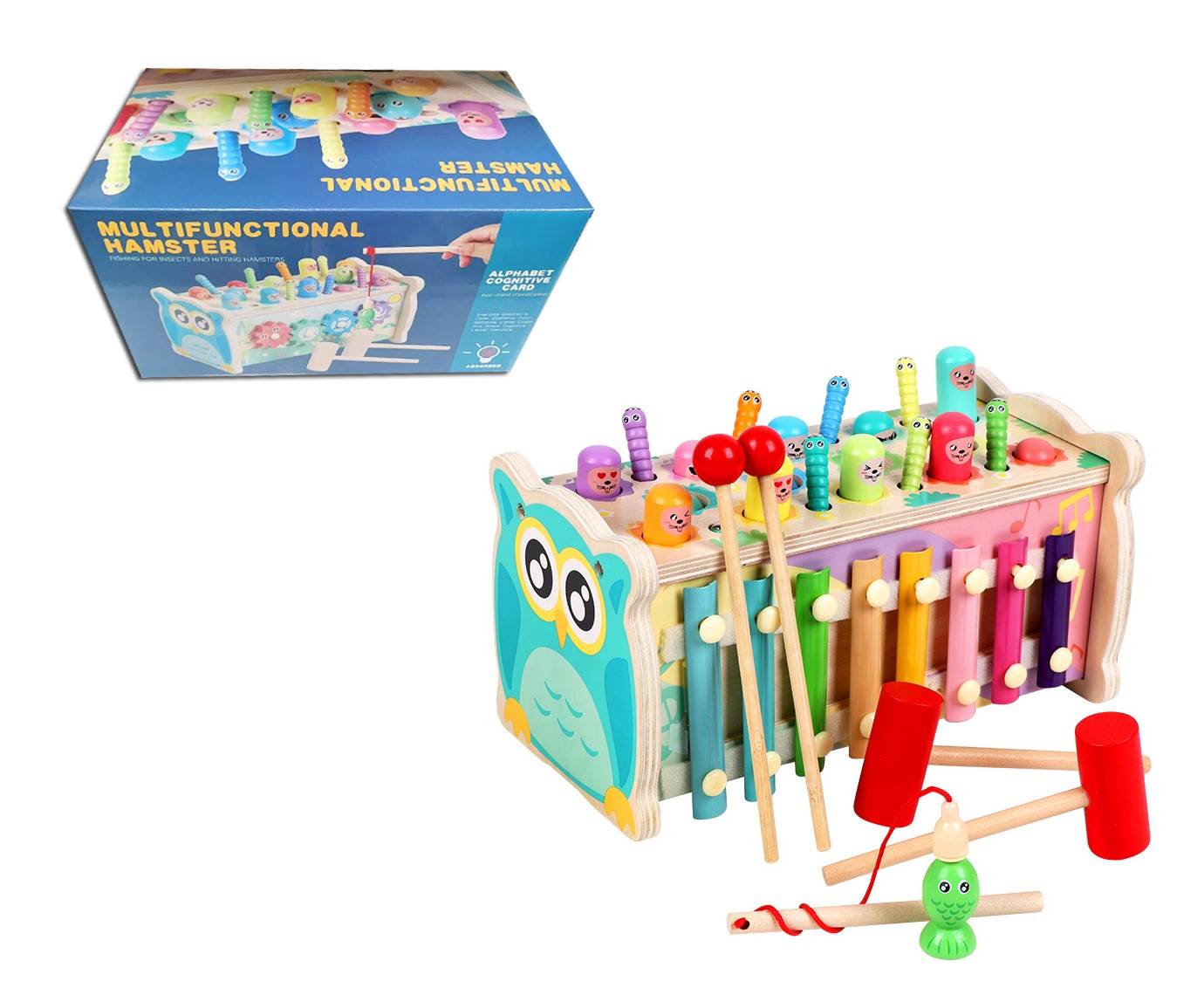 Деревянная игра: рыбалка, крот, магнит