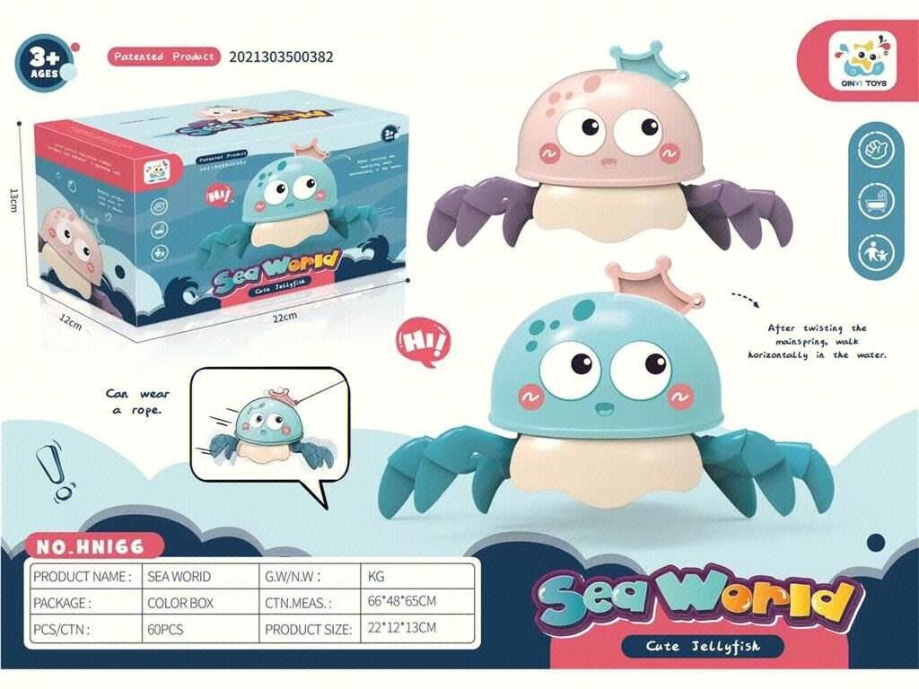 Игрушка для ванной Медуза, заводная, для купания