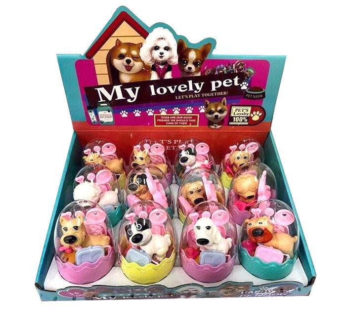Мини-игрушки "Щенок в яйце", 12 шт/уп