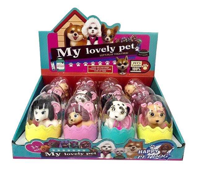 Мини-игрушки "Щенок в яйце", 12 шт/уп