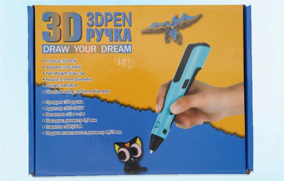 3D ручка USB с английской инструкцией