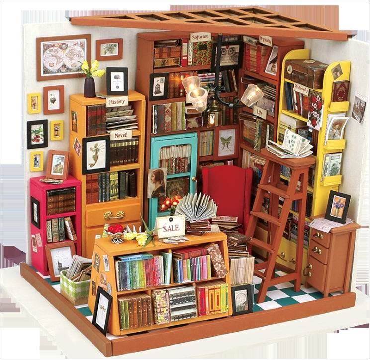Деревянный 3D пазл "Книжный магазин"