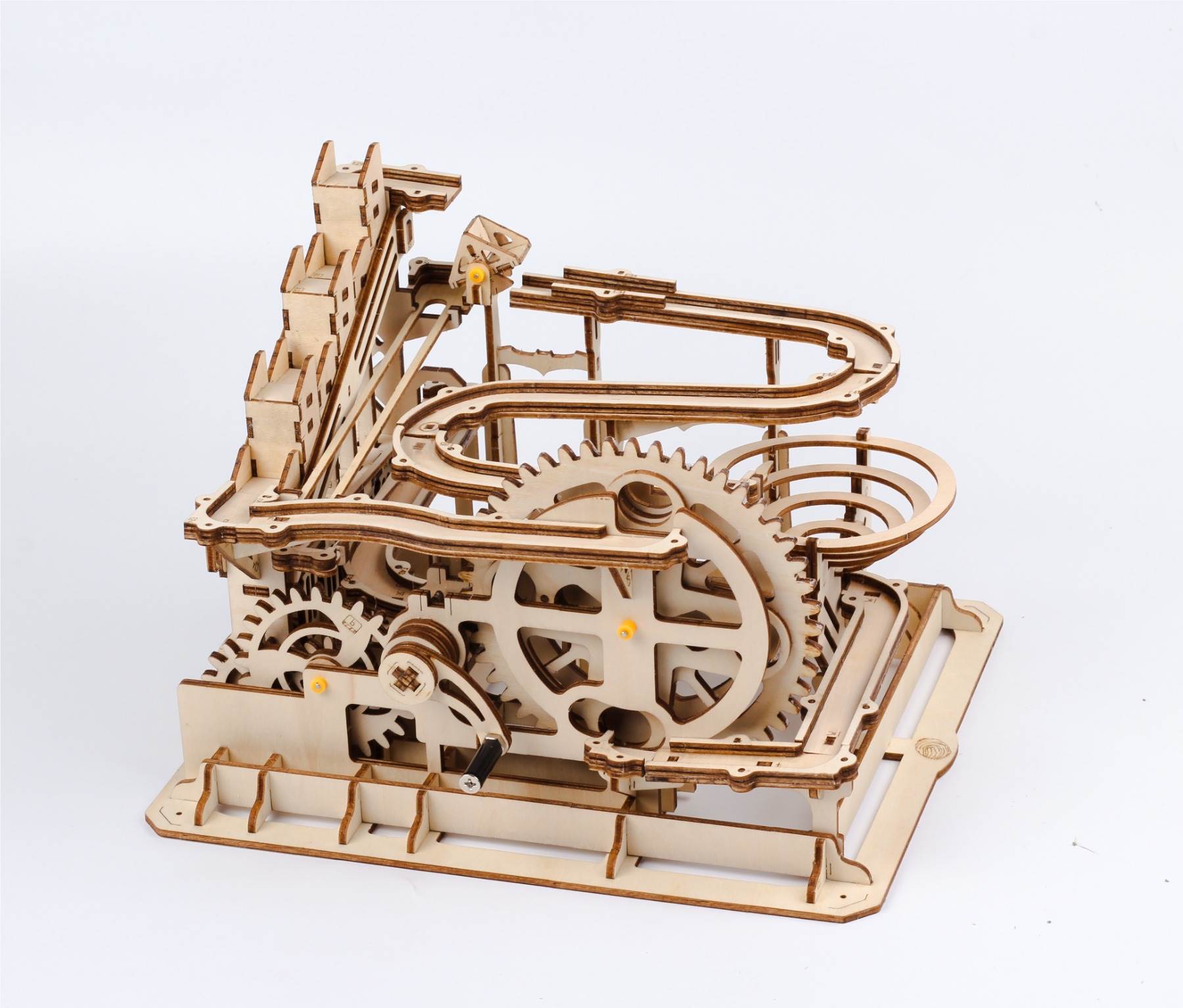 Деревянный 3D-пазл "Облачный трек": DIY домик, механический привод