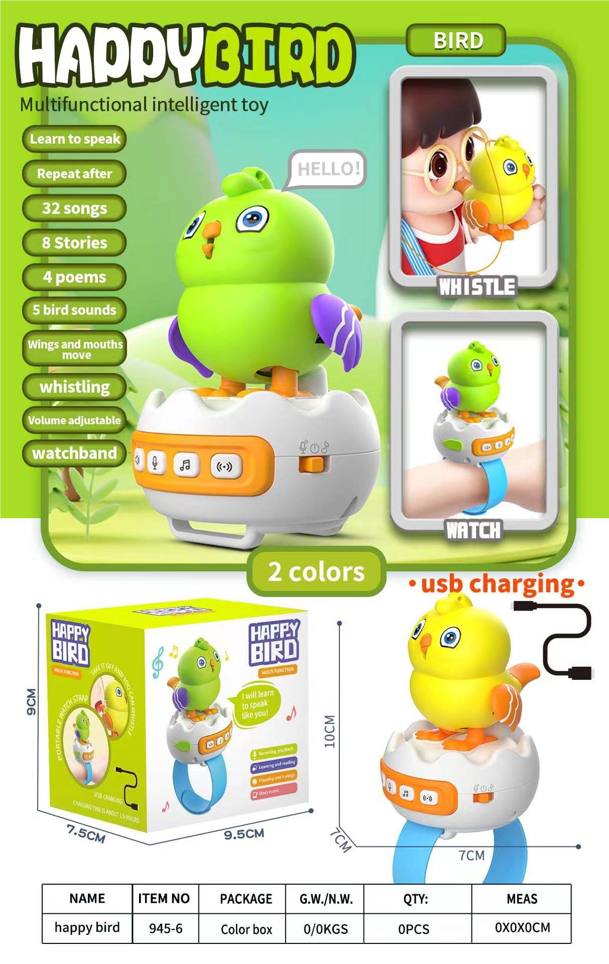Интерактивная обучающая игрушка-питомец Goo Goo Bird (англ. версия)