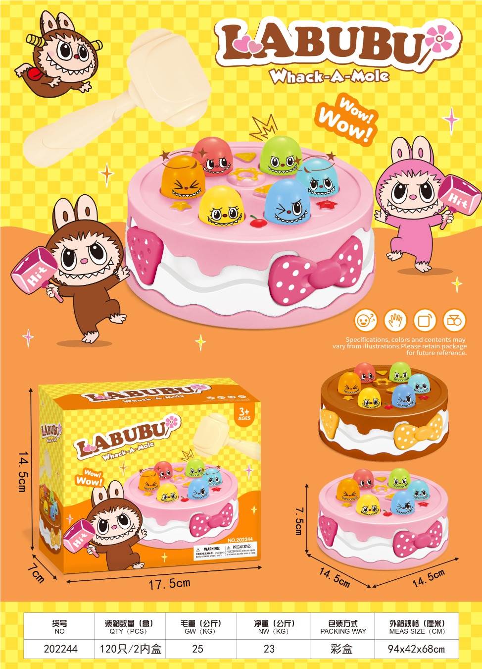 Интерактивная игра Labubu 'Ударь крота'