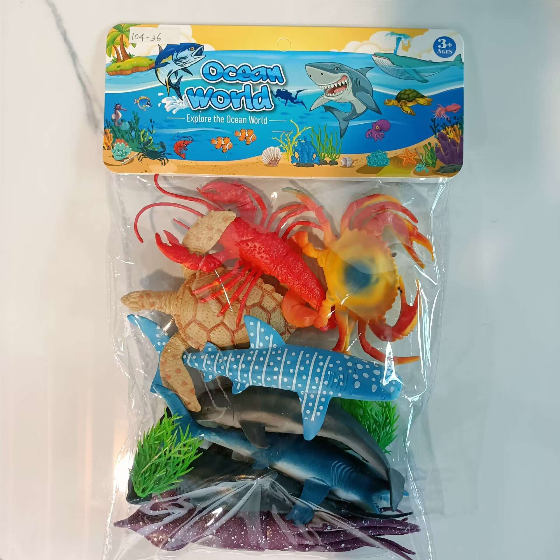 Морской набор игрушек, фигурки морских животных