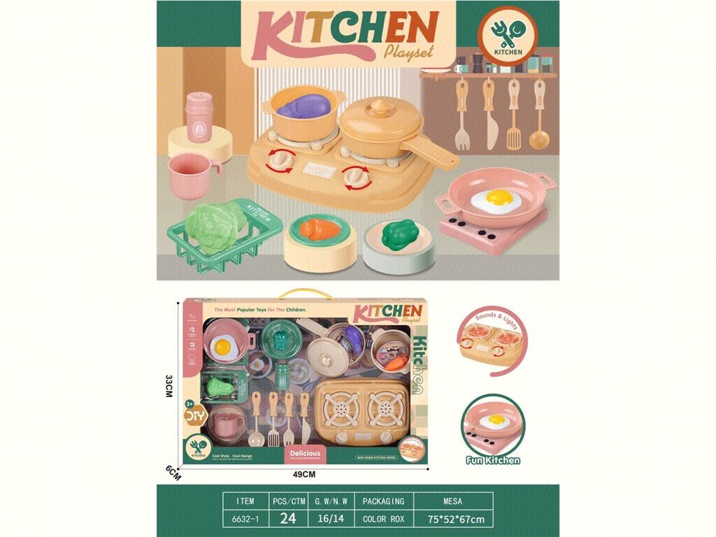 Игровой набор кухня, 24 шт в коробке