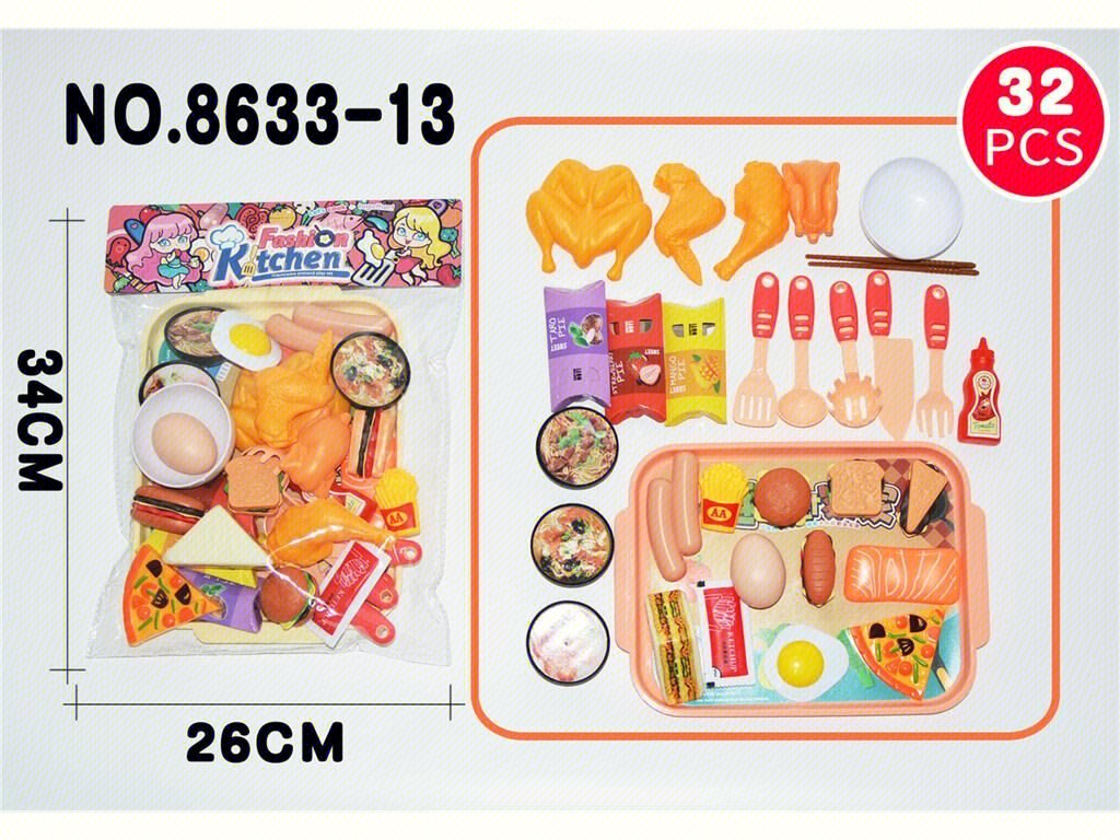Набор детской посуды и продуктов 32 предмета