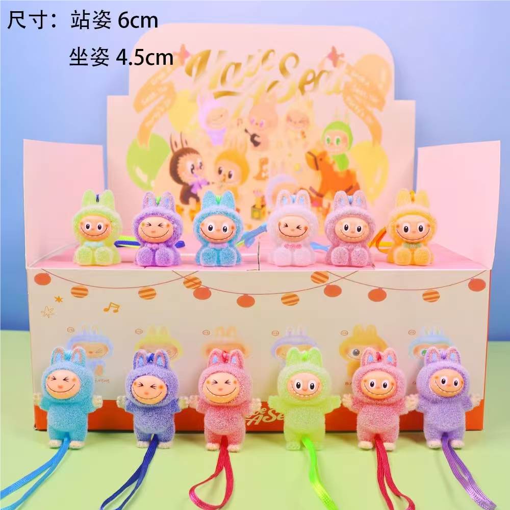 Брелок-подвеска Rab Flocking Doll Bubble Mart, сюрприз