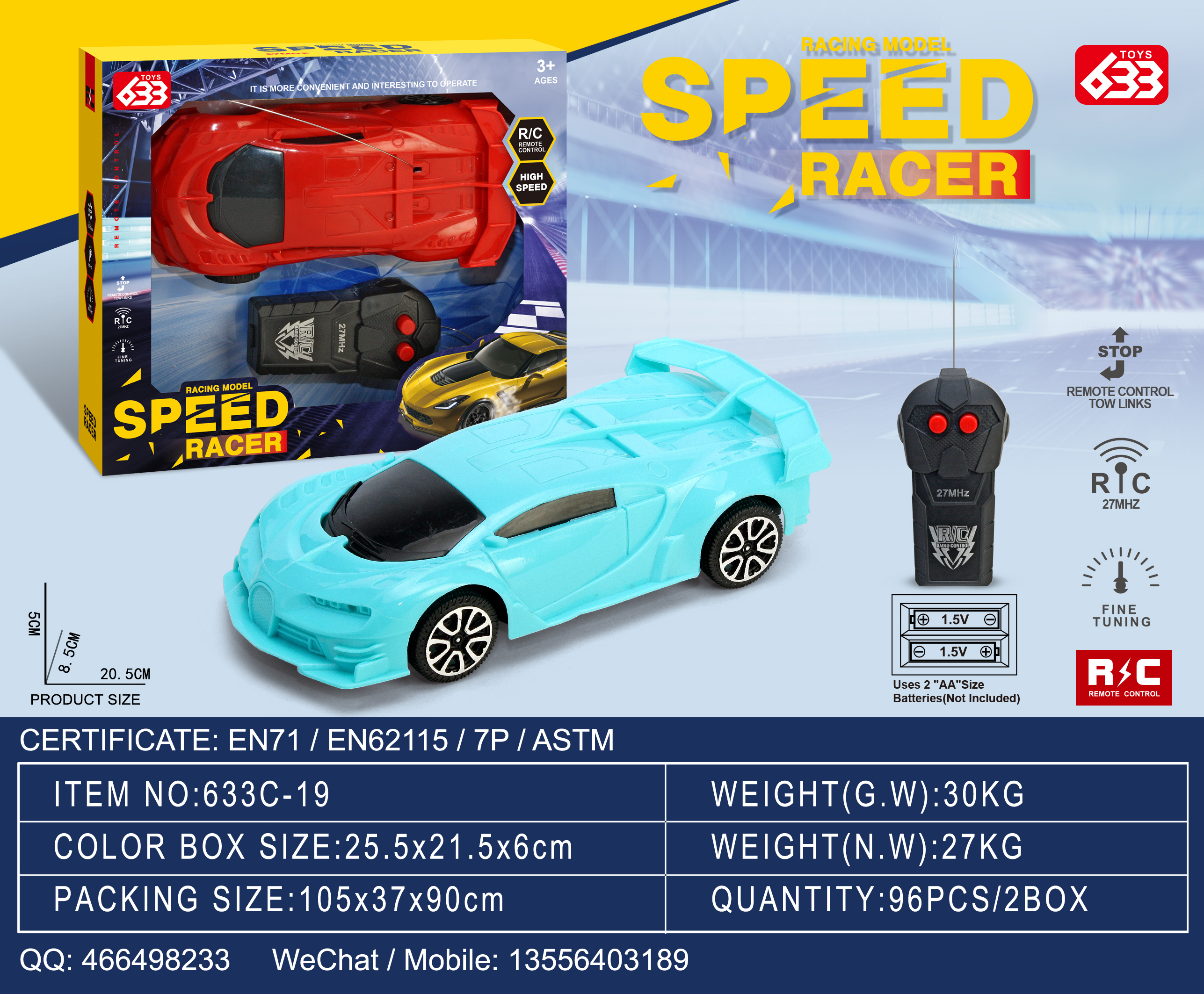 Радиоуправляемая модель Bugatti 1:20