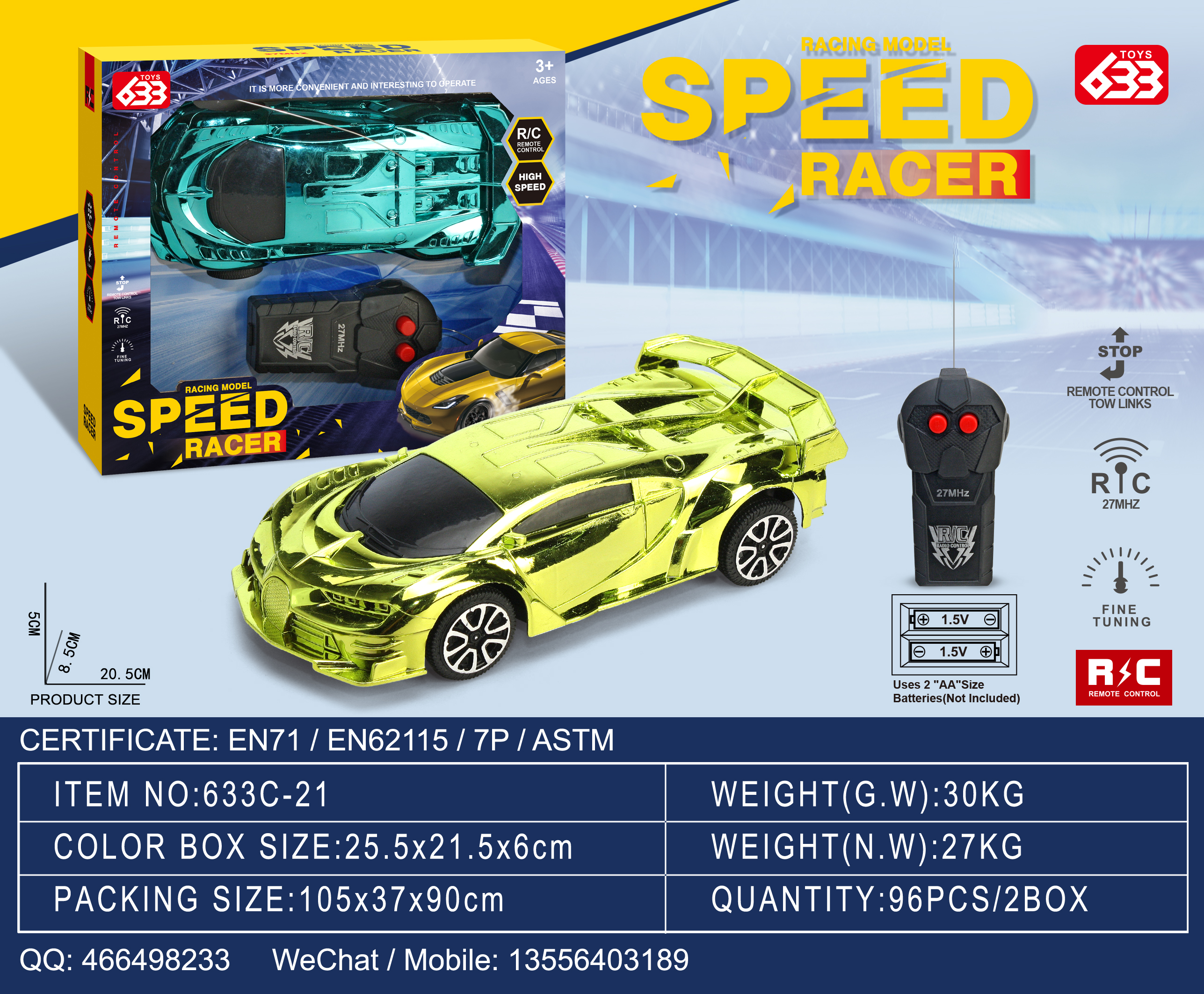 Радиоуправляемая модель Bugatti 1:20