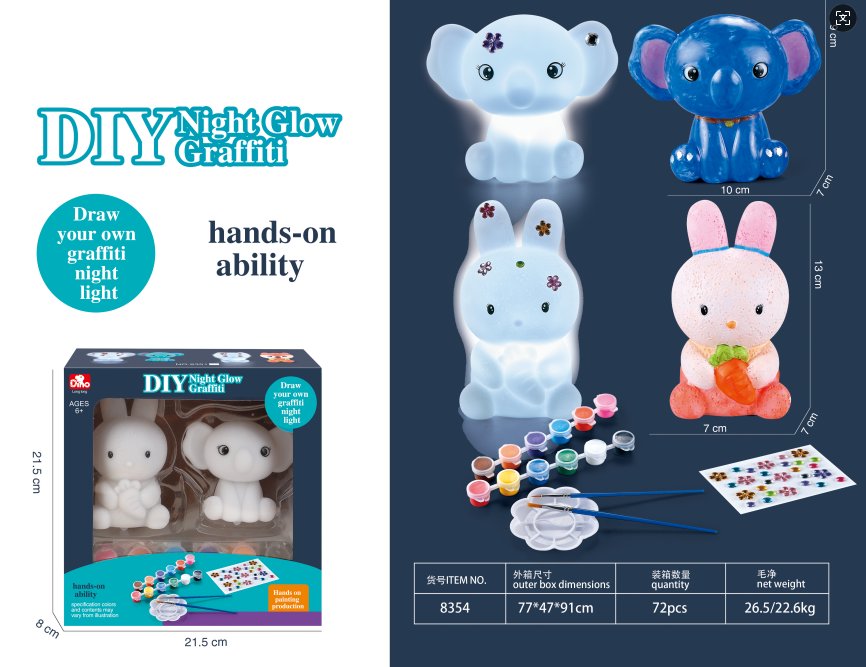 DIY Ночник-раскраска из винила, развивающая игрушка