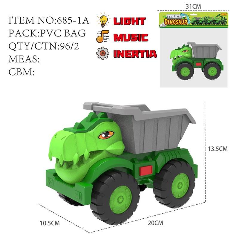 Инерционный динозавр-экскаватор со светом и музыкой