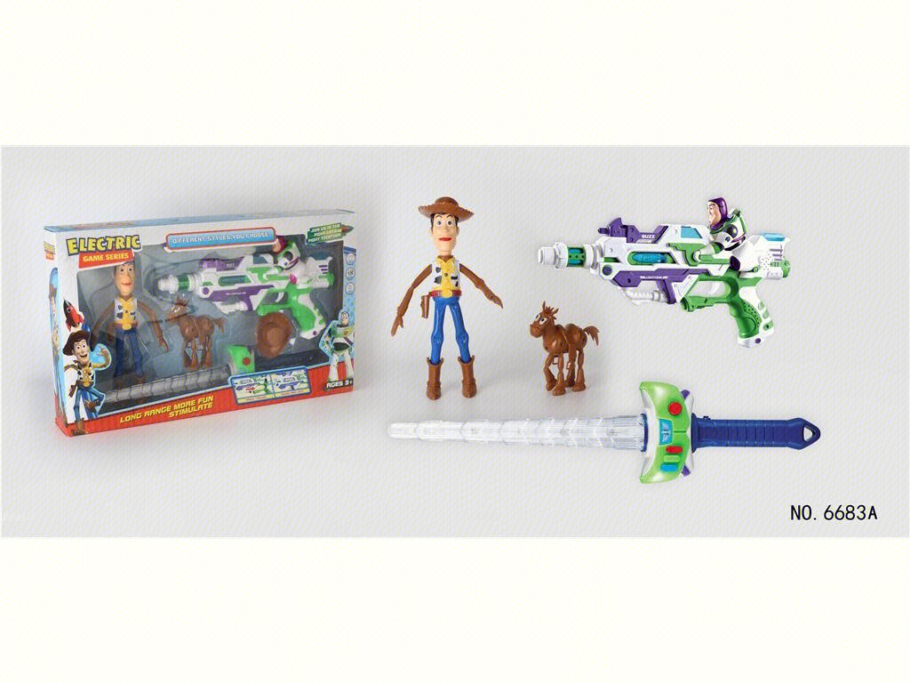 Игровой набор космонавта: кукла, меч, бластер со светом и звуком