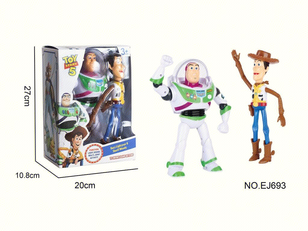 Интерактивные фигурки Toy Story: Ковбой и Космический Солдат, свет, звук