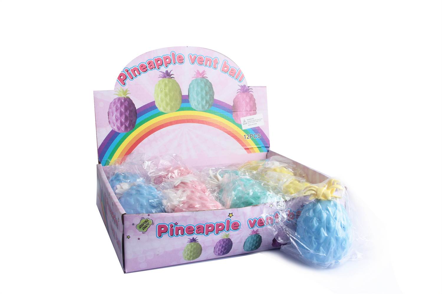 Антистресс-игрушка Ананас, 12 шт/бокс