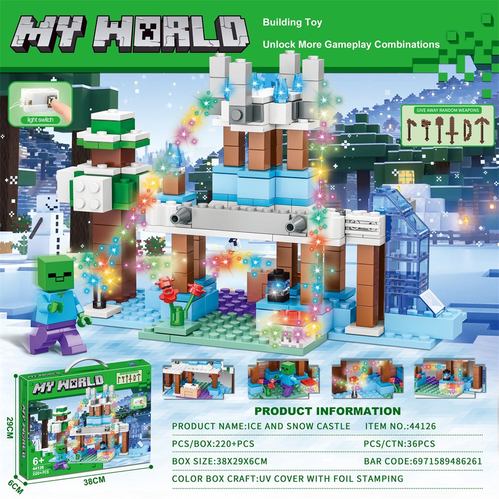 Конструктор Minecraft Ледяной Замок, 220 деталей