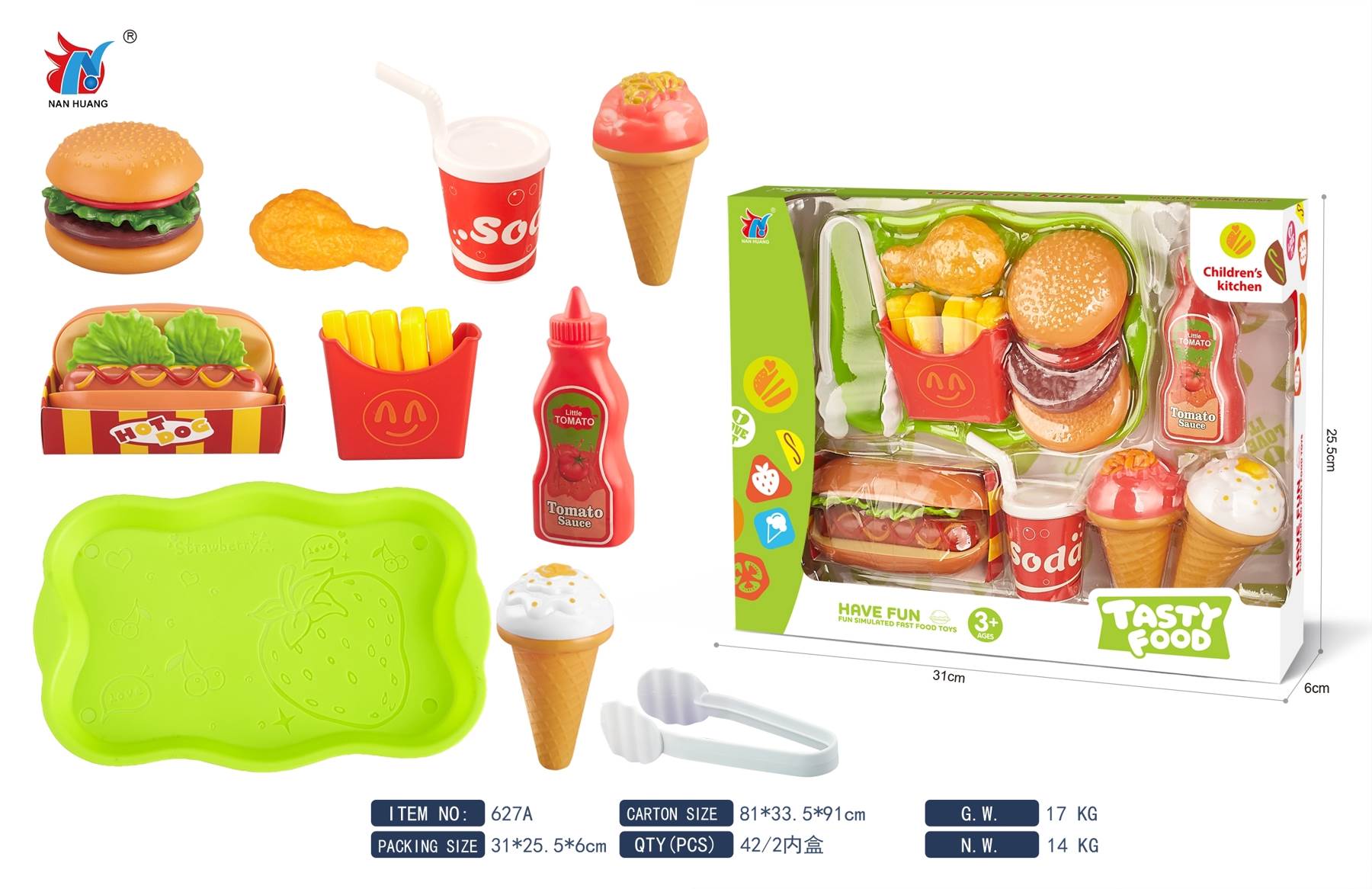 Игровой набор Hot Dog Burger Set, фастфуд