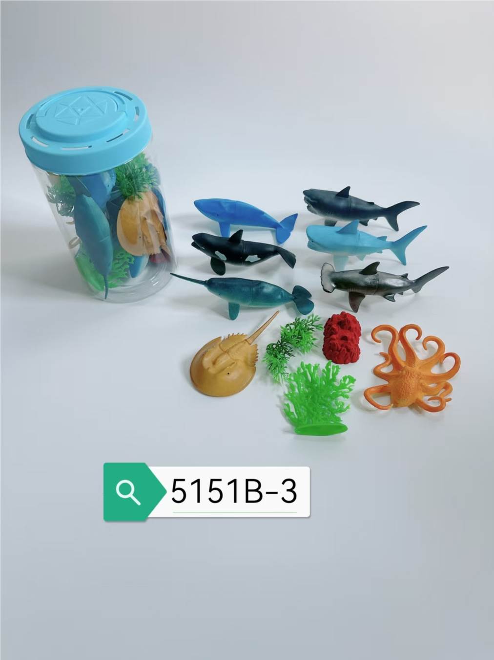 Набор PVC фигурок морских животных в тубе