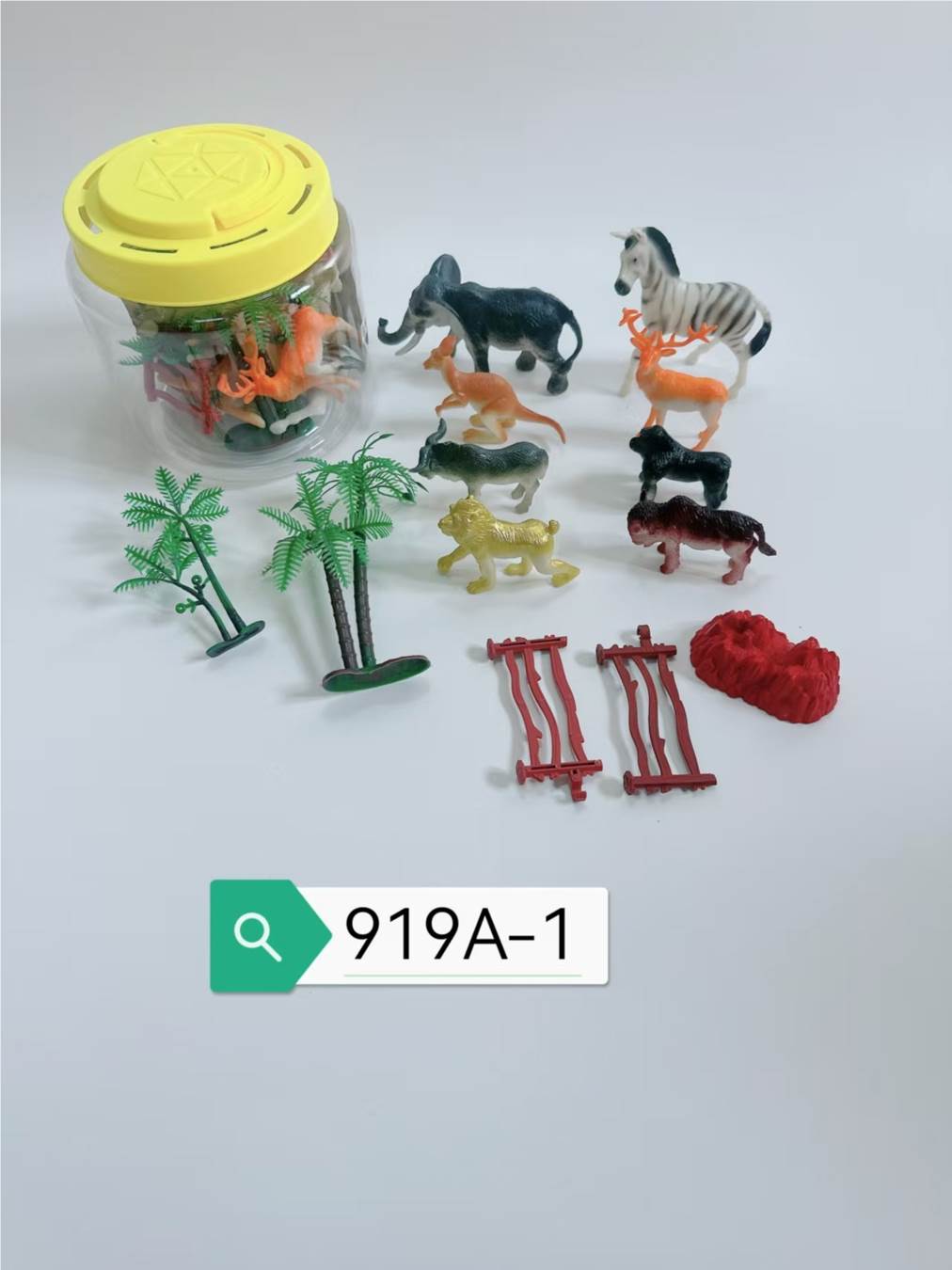 Фигурки диких животных из ПВХ в тубе