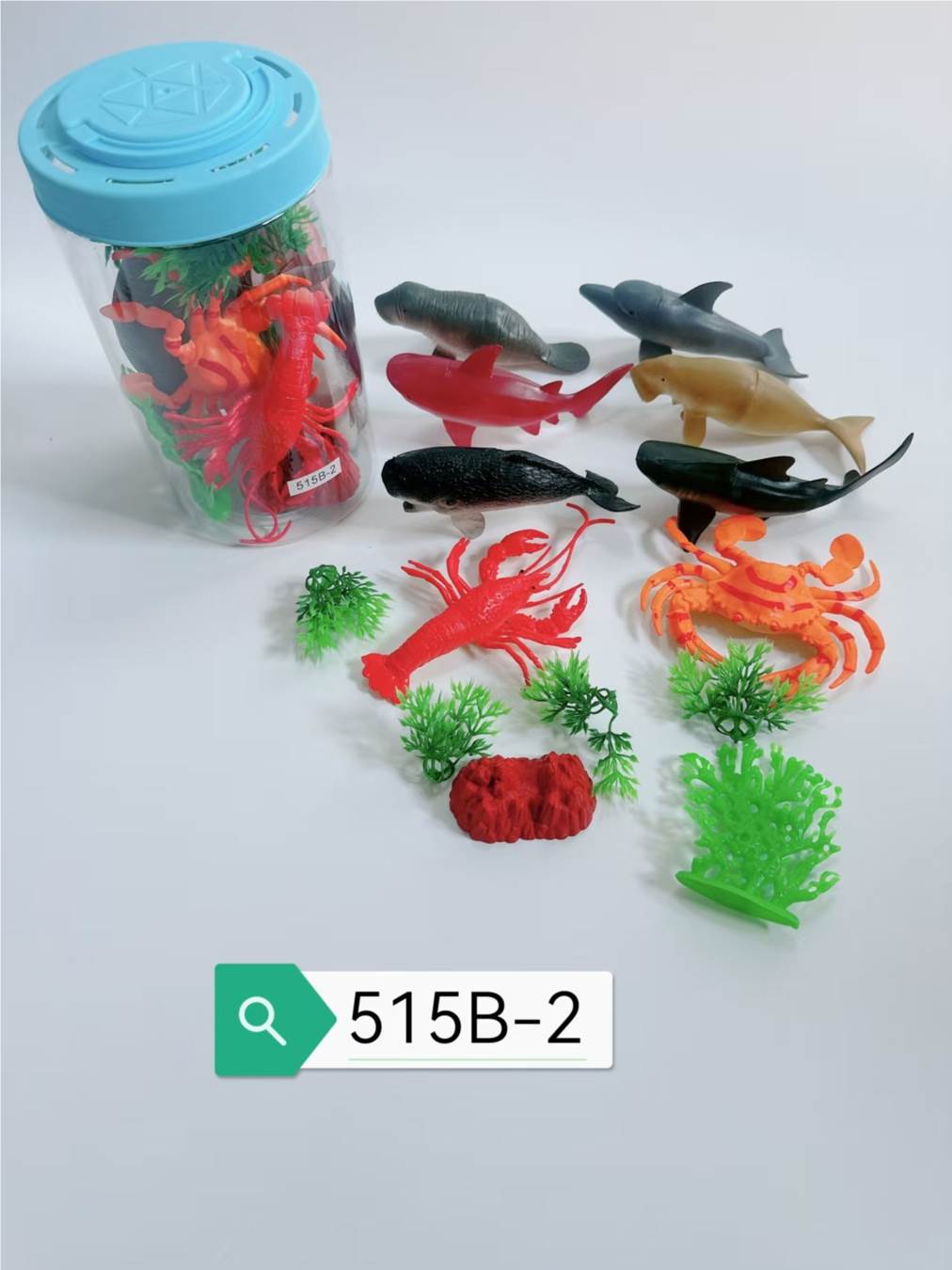 Набор PVC фигурок морских животных в тубе
