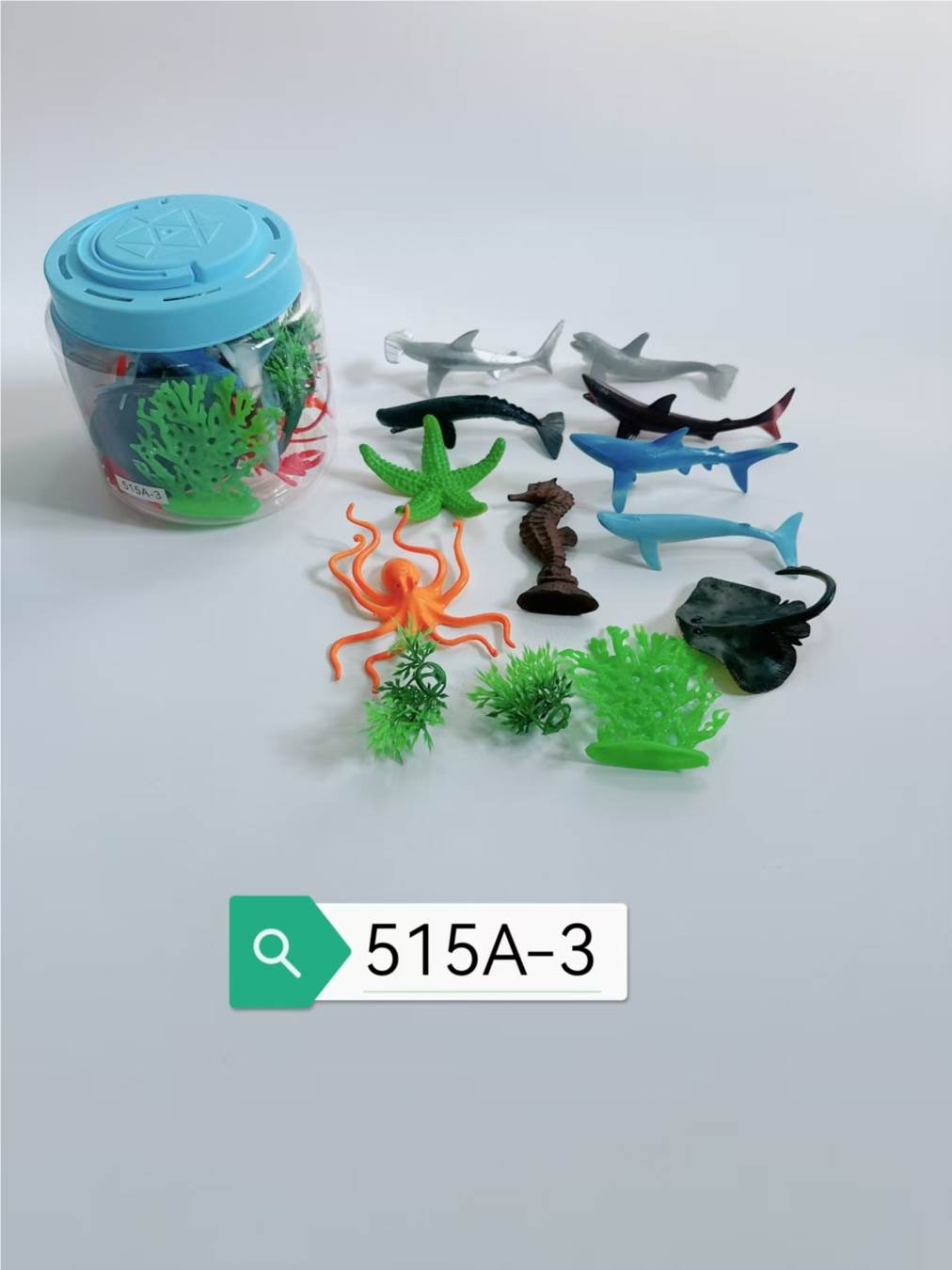 Набор PVC фигурок морских животных в тубе