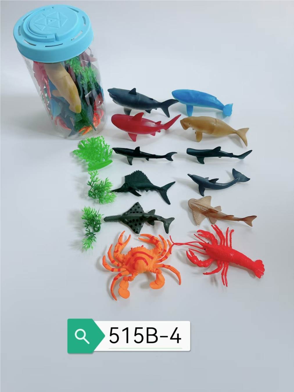 Набор PVC фигурок морских животных в тубе