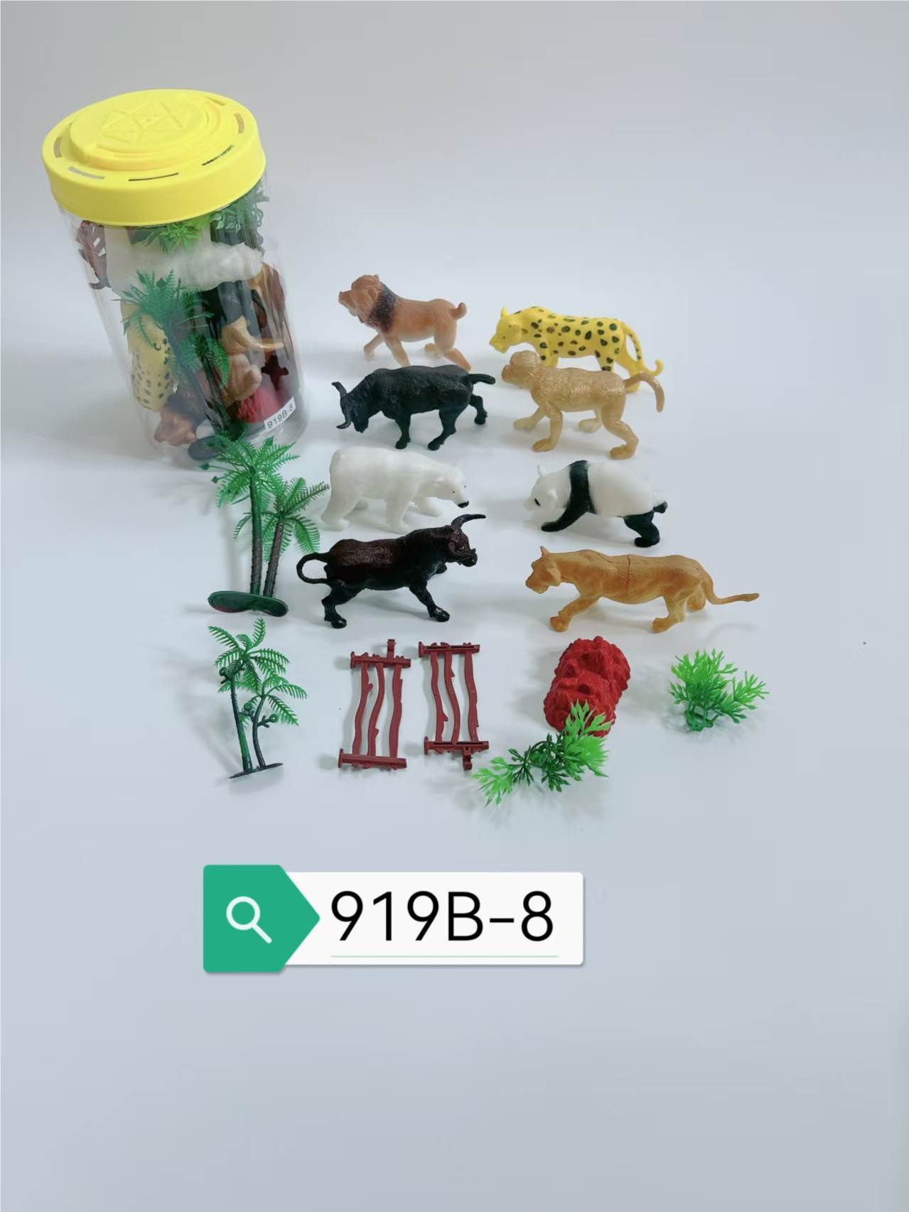 Фигурки диких животных из ПВХ в тубе