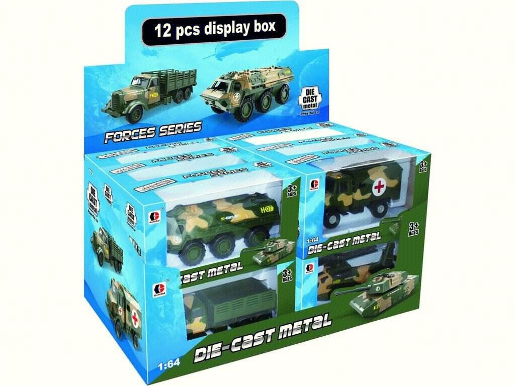 Военные машинки 1:64, набор 12 шт.