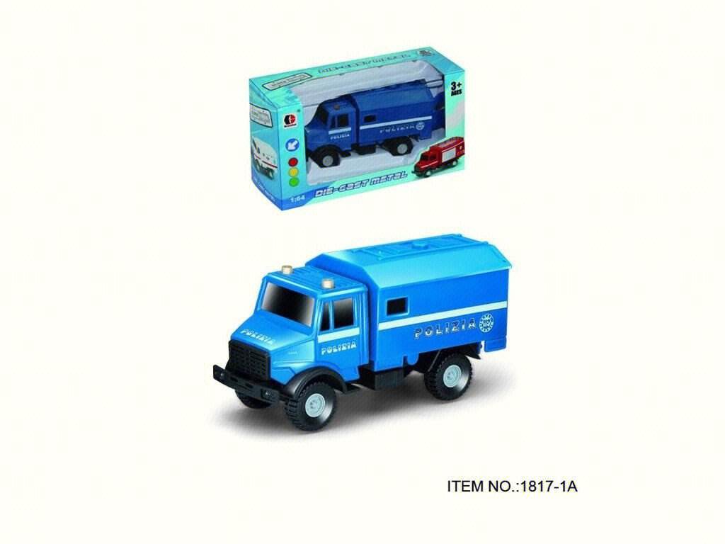 Металлические машинки 1:64: полиция, пожарные, стройка