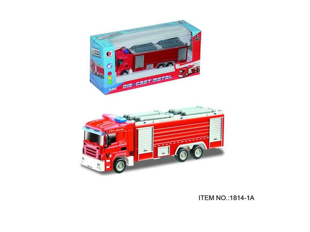 Металлическая модель пожарной машины с пеной 1:64