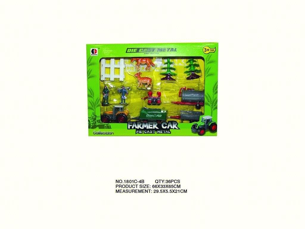 Металлическая модель фермерской машины 1:72