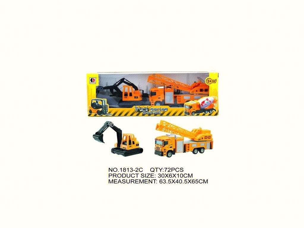 Металлические строительные машинки 1:64, инерционные