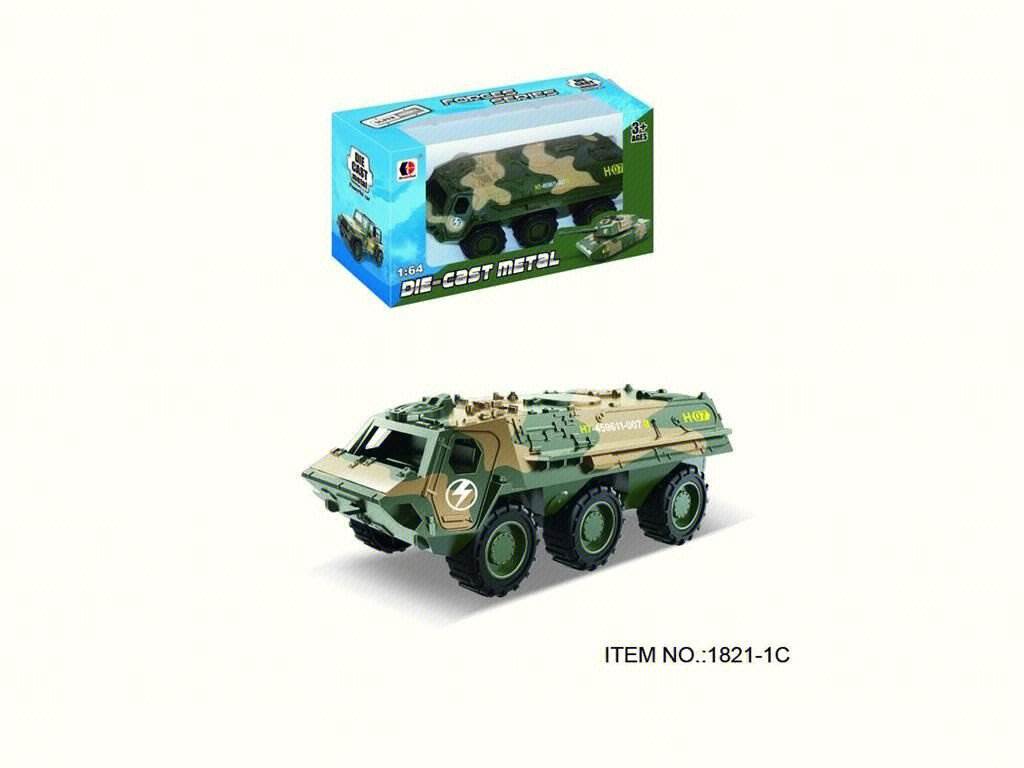 Военная машинка 1:64, сплав, инерционная