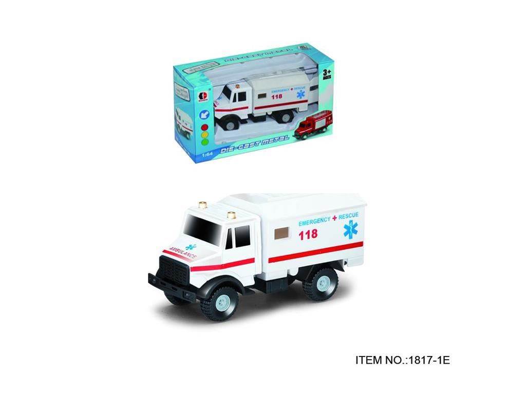 Металлические машинки 1:64: полиция, пожарные, стройка