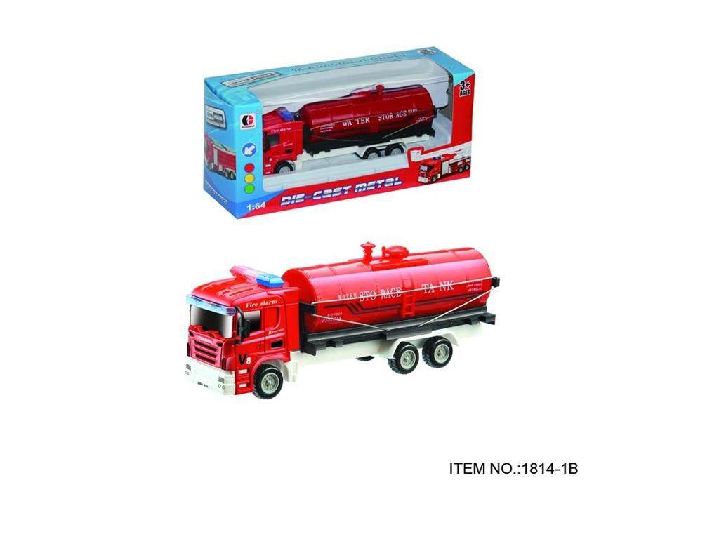 Металлическая модель пожарной машины 1:64
