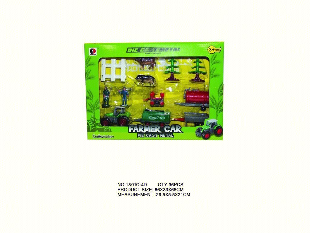 Металлическая модель фермерского трактора 1:72