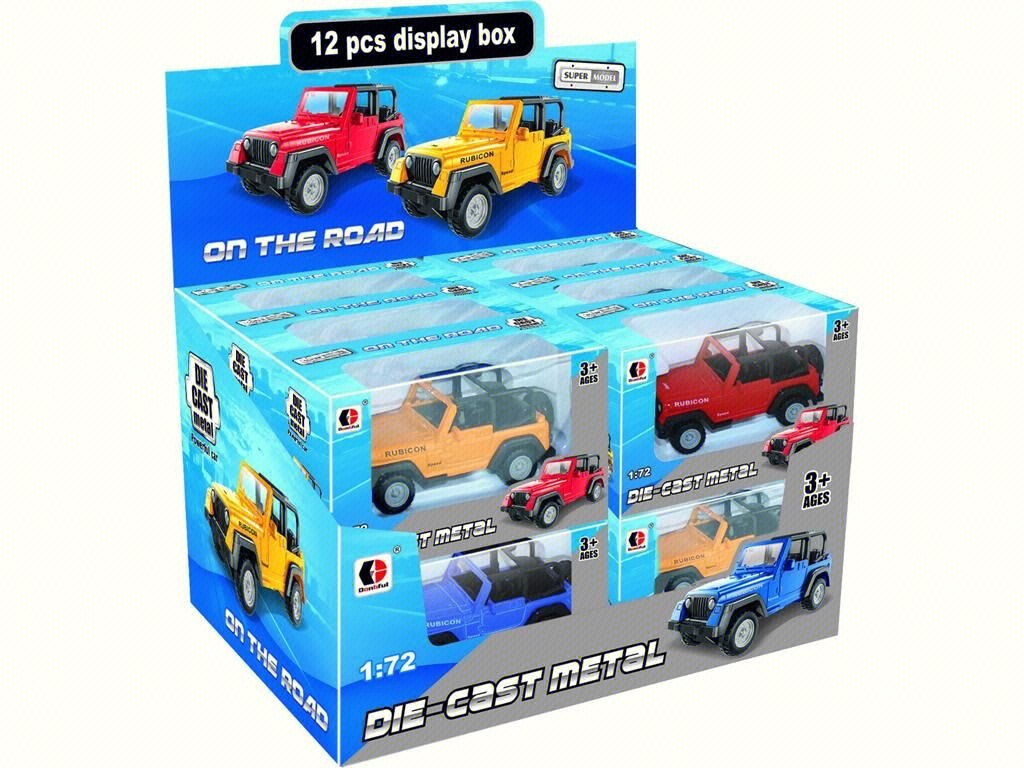 Металлические джипы 1:72, набор 12 шт.