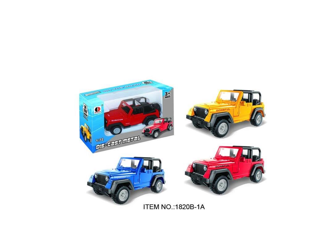 Металлический джип 1:72, инерционный
