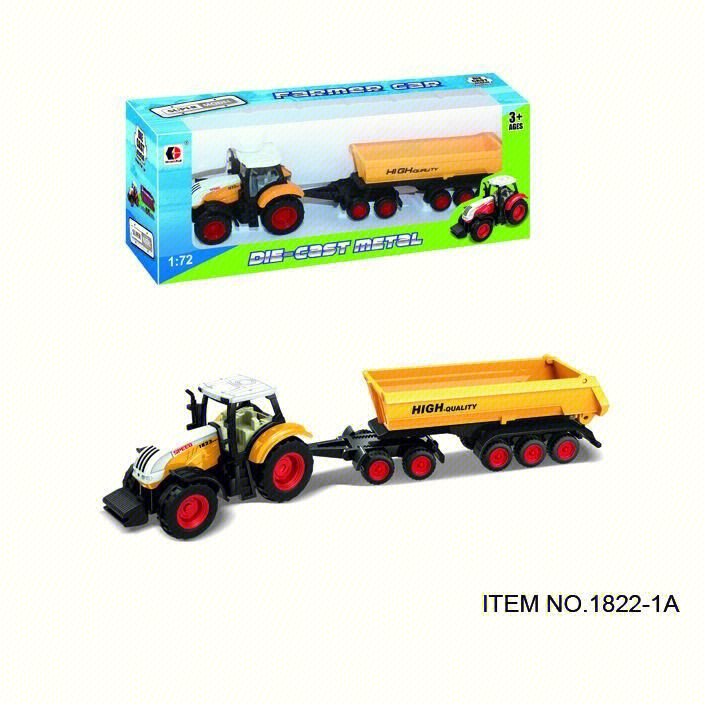 Металлическая модель фермерского трактора 1:72