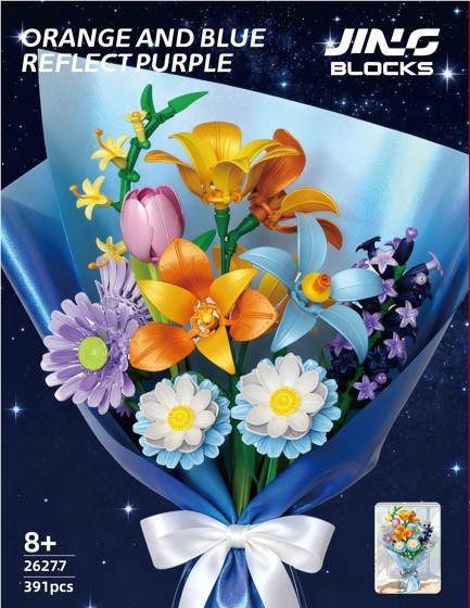 Конструктор цветы Building block flower, 24 шт/кор