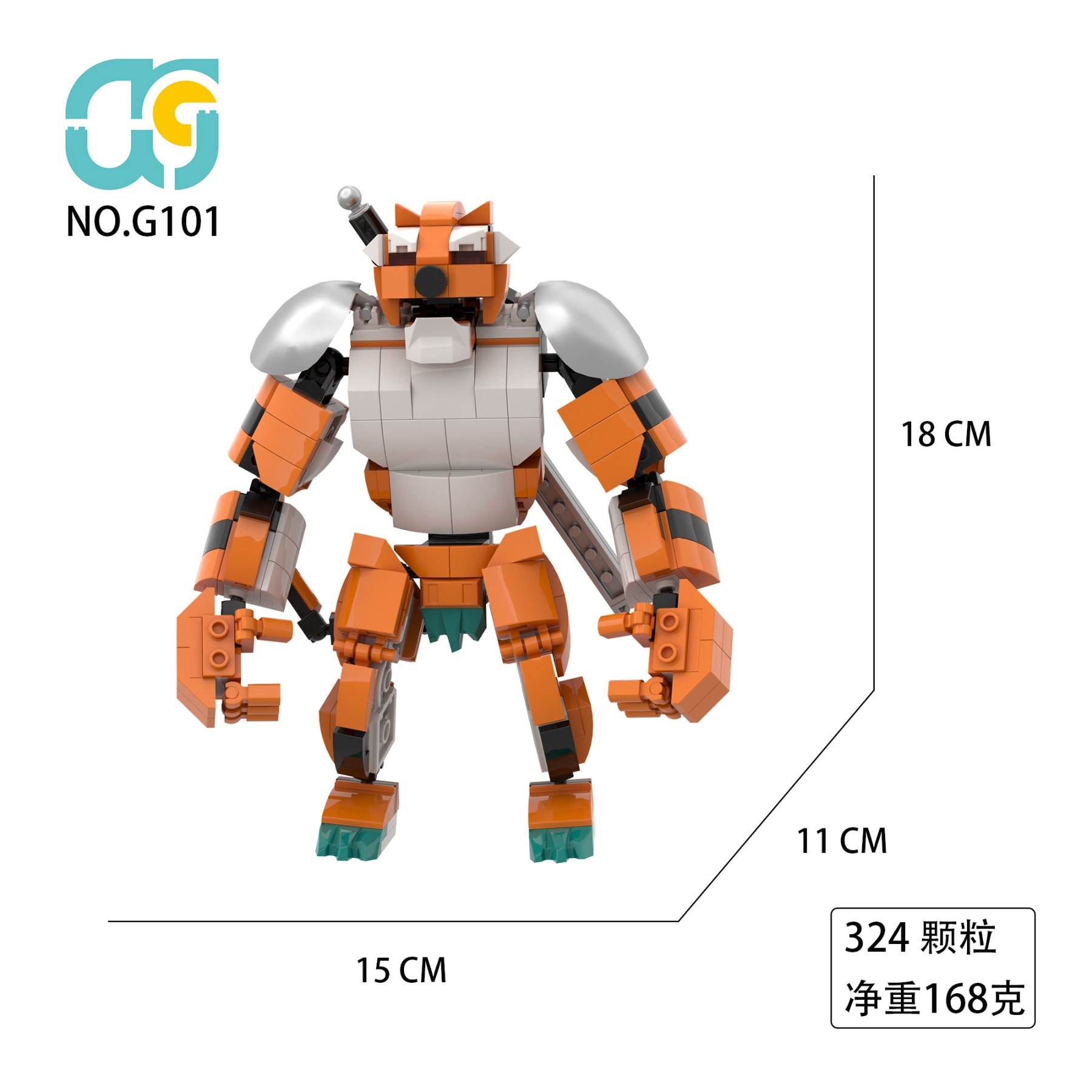 Конструктор Tiger Pioneer (虎先锋) блочный, 48 шт/кор