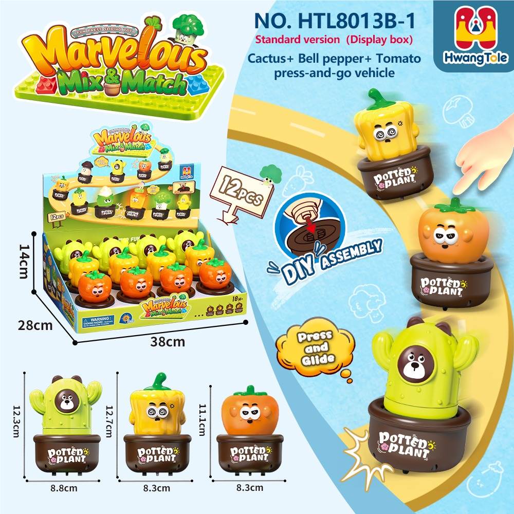 Игрушка-каталка "Овощи и фрукты" с нажимным механизмом