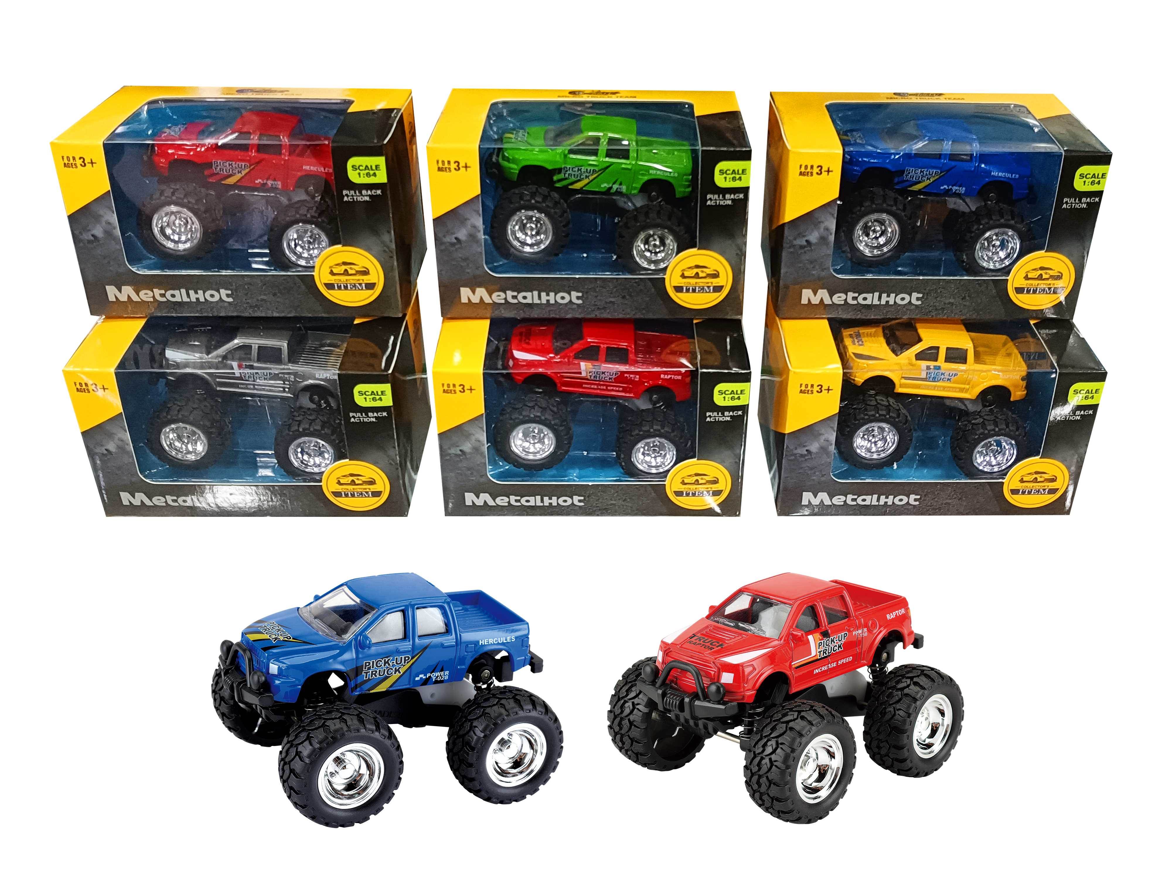 Металлические внедорожники Dodge и Ford, инерционные, масштабные модели
