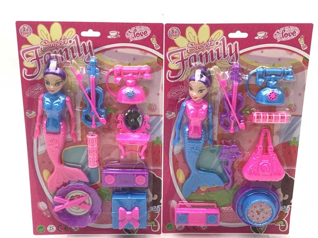 Игрушечная мебель для кукольного домика, блистер